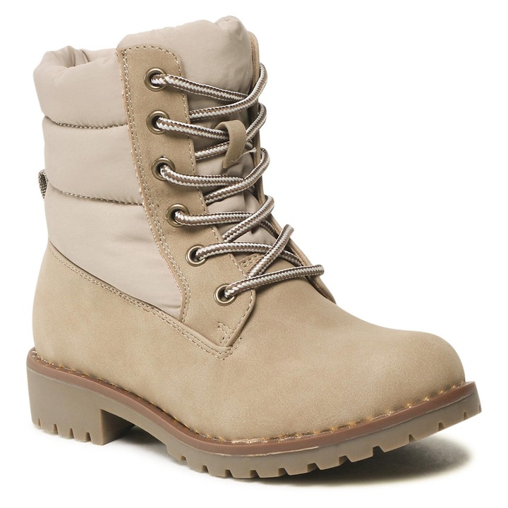 Ghete pentru fete, Nelli Blu, piele ecologica, bej