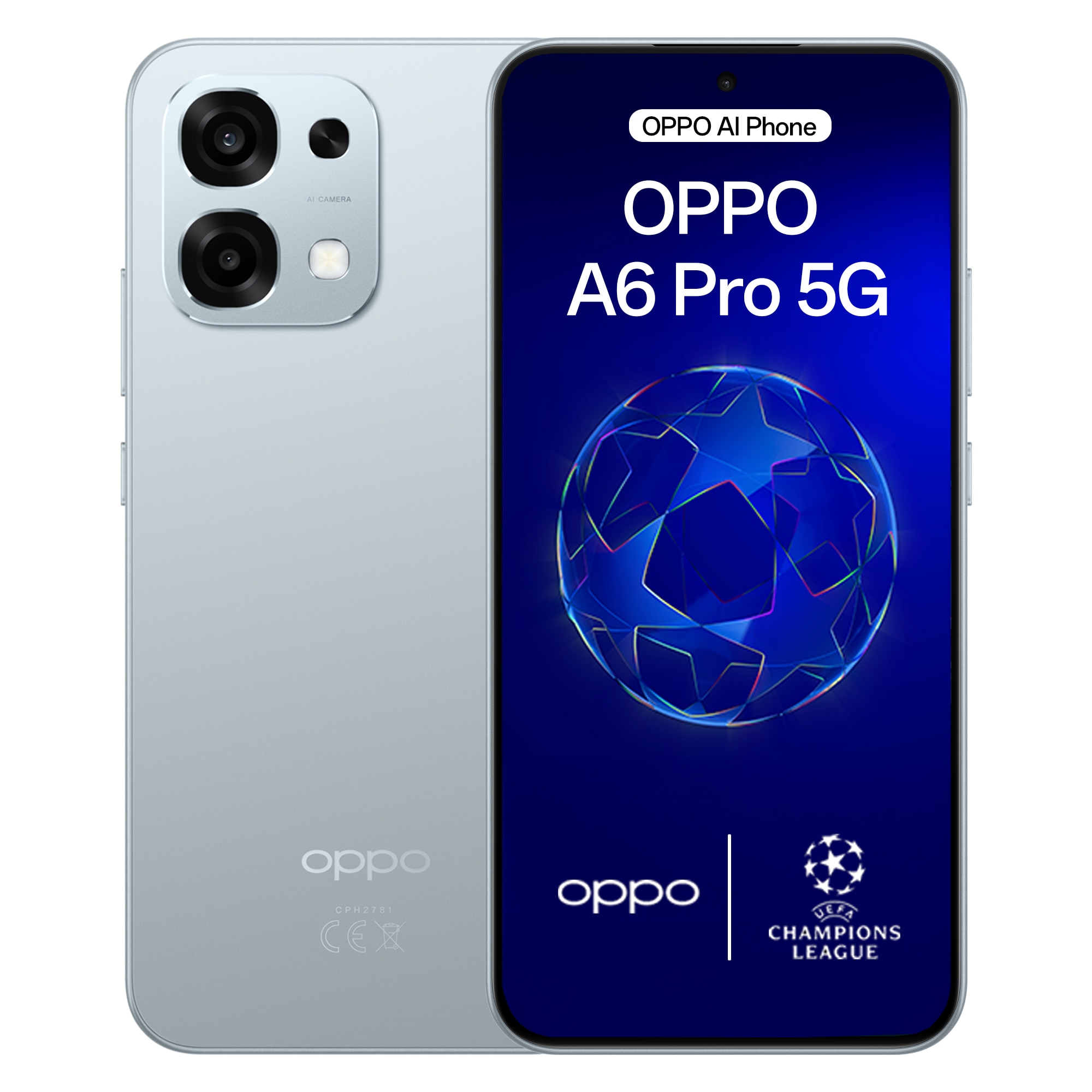 Telefon mobil OPPO A6 Pro, Dual SIM, 8GB RAM, 256GB, 5G, Lunar Titanium