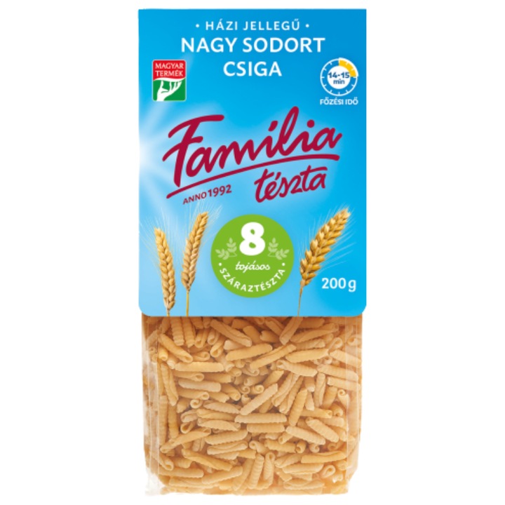 Paste Melci Mari Spiralati Familia Teszta, 200 g