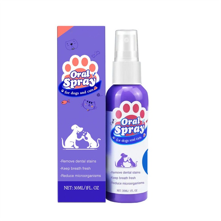 Vitesthord fogtisztító spray kutyáknak és macskáknak, szájhigiénia, kettős hatás, 200ml