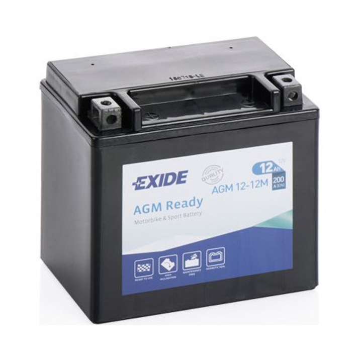 Acumulator Moto AGM Ready AGM12-12M Exide 12V 12Ah 200A