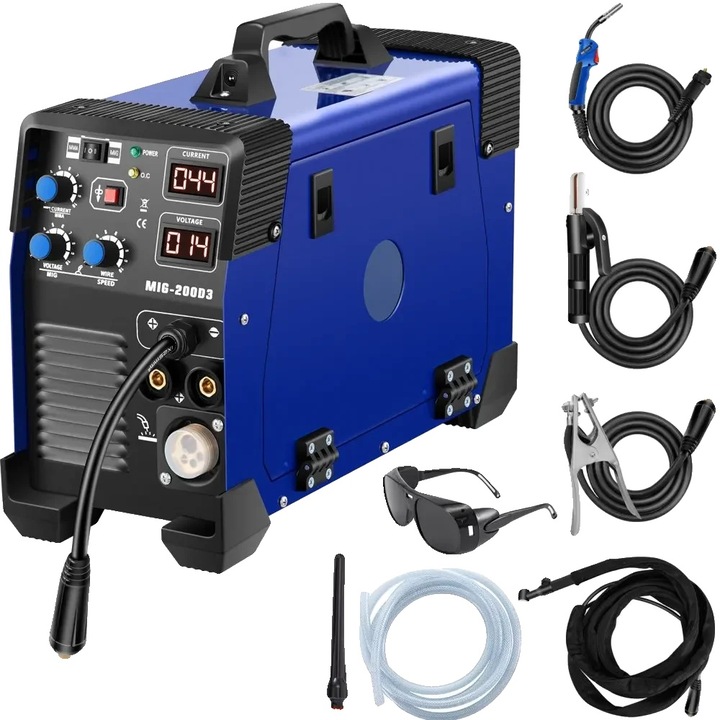 Aparat de sudura MIG200, tehnologie IGBT, 3 in 1, 18.1x7.5x13 in, 220V