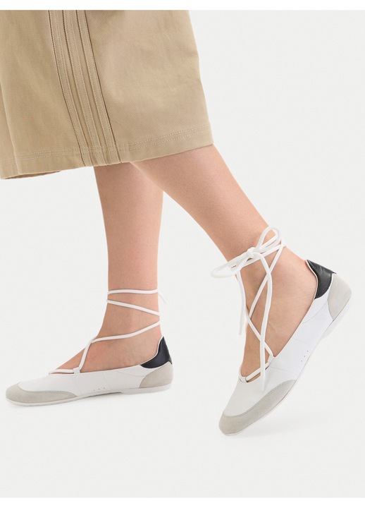 Дамски балеринки 8Z0123 L150, Patrizia Pepe, Естествена кожа, Бял