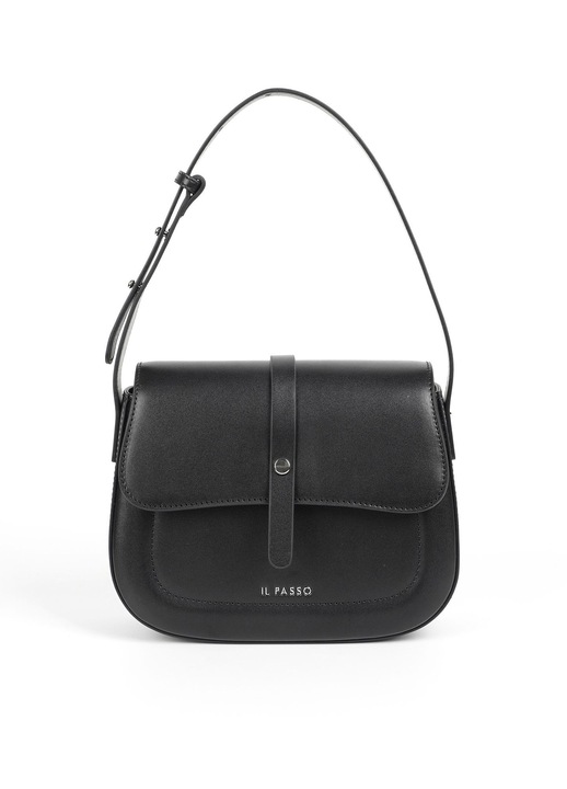 Geanta din piele Minta, Черен, Lungime: 21 cm Inaltime: 14 cm Adancime: 7 cm