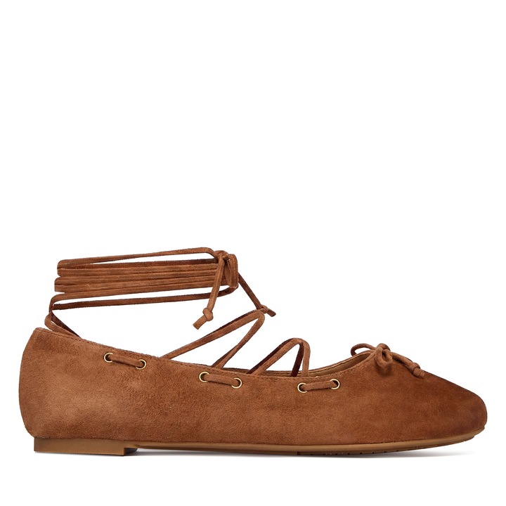 Балеринки 40S6SHFP1S, Michael Michael Kors, Естествена кожа, Кафяв