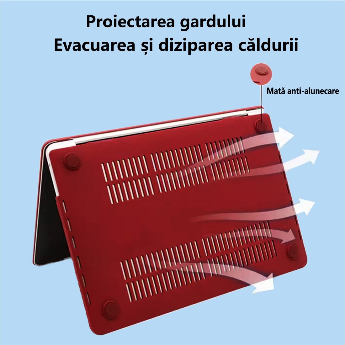 Carcasa Hard Shell pentru MacBook Pro 14 (2021/2022/2023/2024/2025), DEISNGB, (M5/M4/M3/M2/M1 Pro Max)(A3434/A3112/A3185/A3401/A2918/A2992/A2779/A2442)Husa protectie cu efect de nisip fin design ultra subtire, Burgund