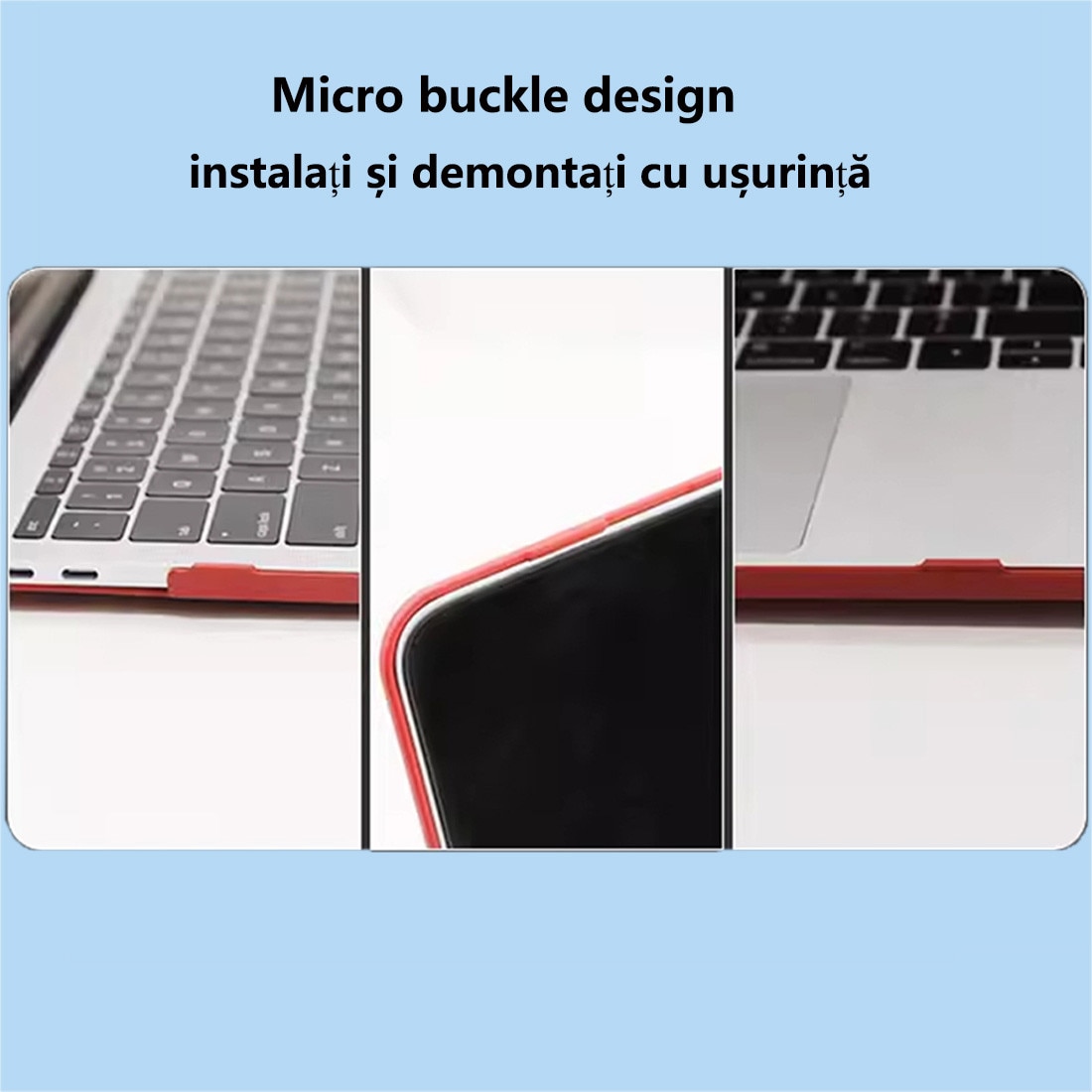 Carcasa Hard Shell pentru MacBook Air 13", DEISNGB, design ultra-subtire, albastru închis, ventilație eficientă