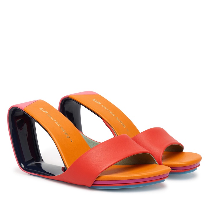 Papuci dama, United Nude, piele naturala, multicolor