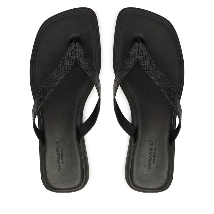 Slapi dama, Vagabond, piele naturala, negru