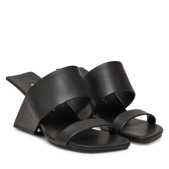 Papuci dama, United Nude, piele naturala, negru, 35 EU