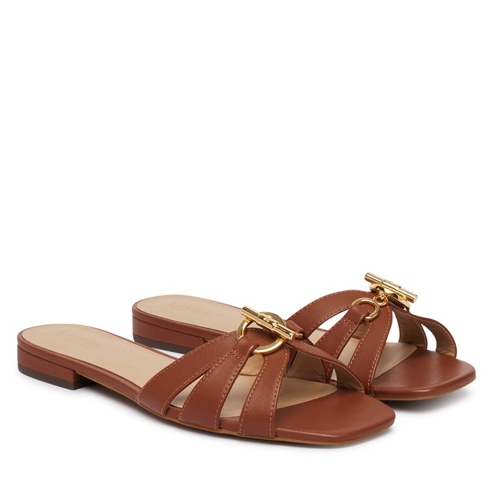 Papuci dama 802982875001, Lauren Ralph Lauren, Maro, Piele naturala