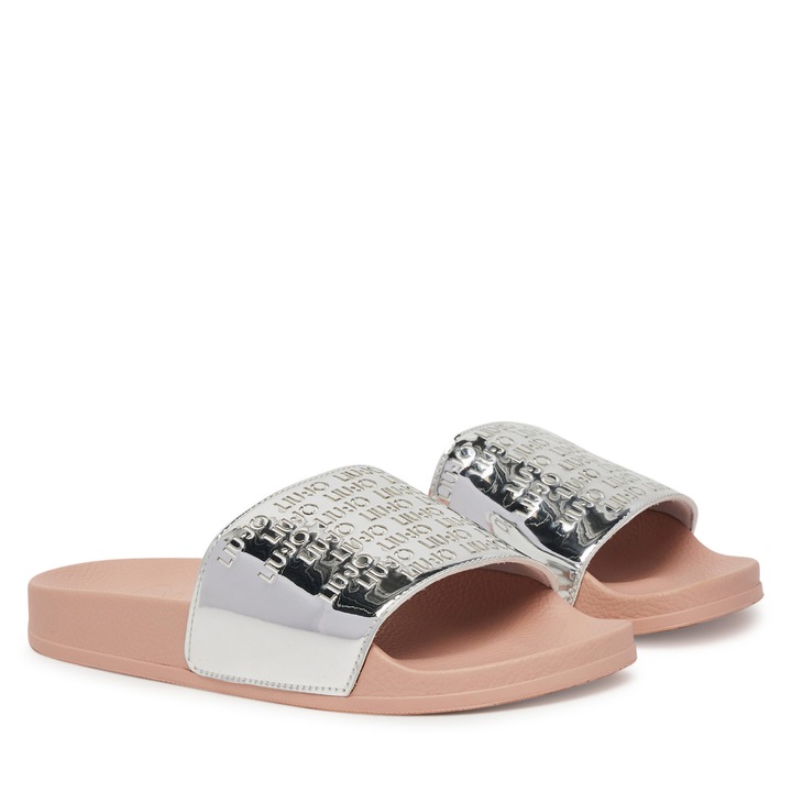 Papuci dama, Liu Jo, BA5095 EX001, bej si argintiu