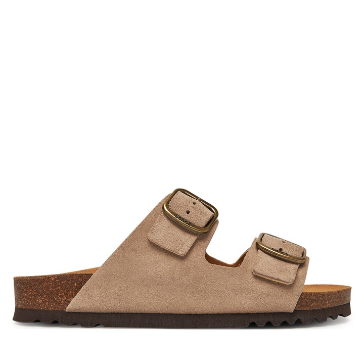 Papuci de dama, Scholl, piele naturala, Culoare bej, 35 EU