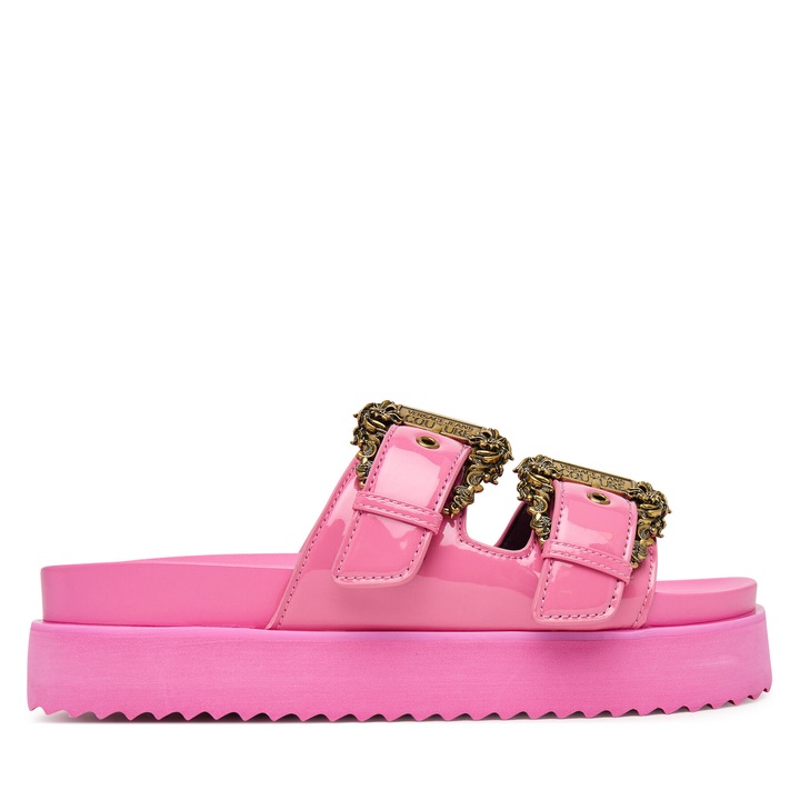 Papuci pentru dama, Versace Jeans Couture, piele ecologica, roz