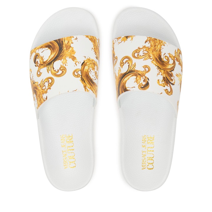 Papuci dama, Versace Jeans Couture, alb, Alb, 41