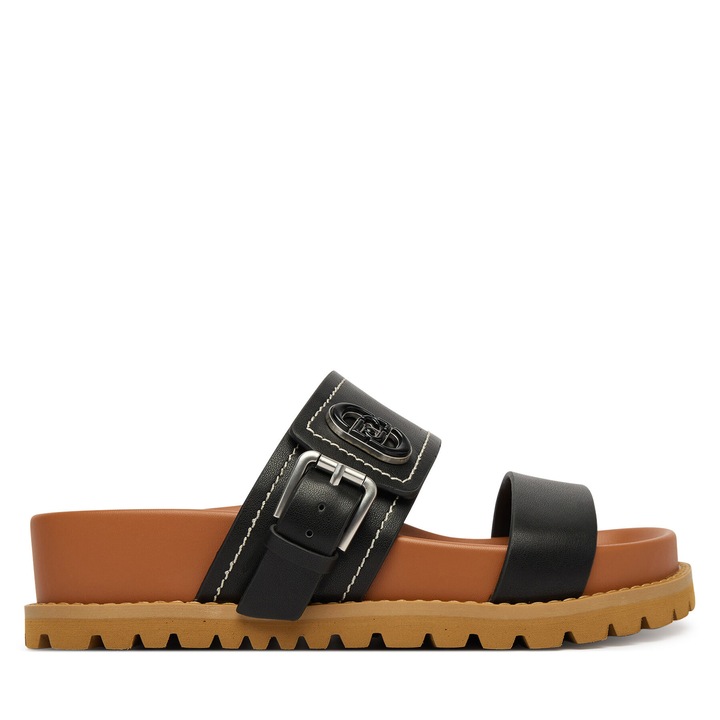 Papuci dama, Liu Jo, piele naturala, negru