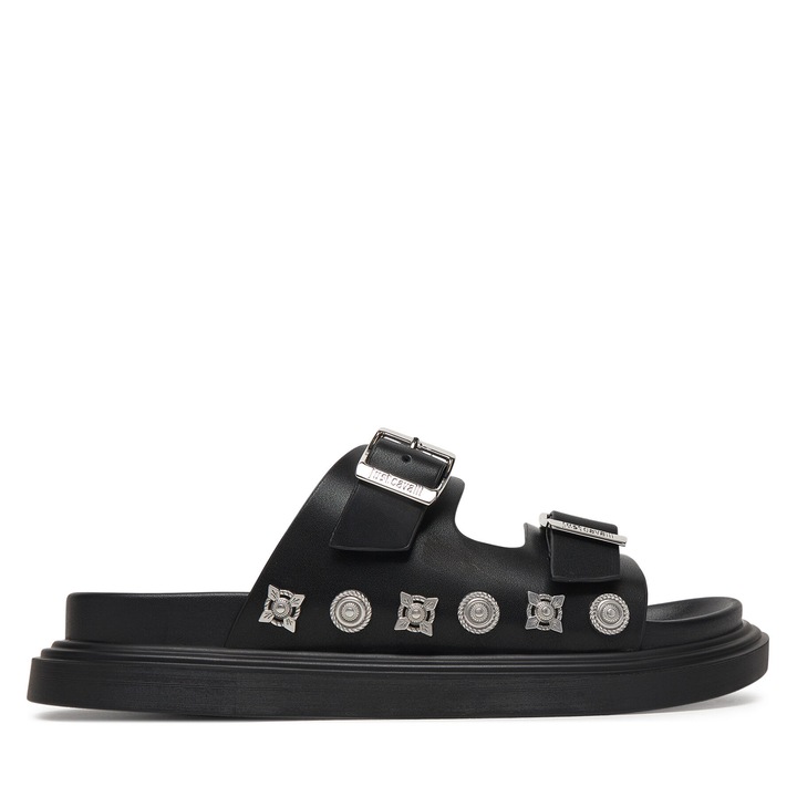 Papuci dama, Just Cavalli, piele naturala, negru