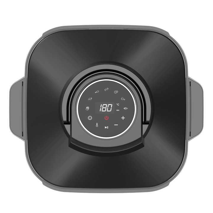 Friteuza cu aer cald TurboTronic TT-AFG6, 1600W, 6L, termostat reglabil 50-180°C, negru