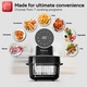 Friteuza cu aer cald TurboTronic TT-AFG6, 1600W, 6L, termostat reglabil 50-180°C, negru
