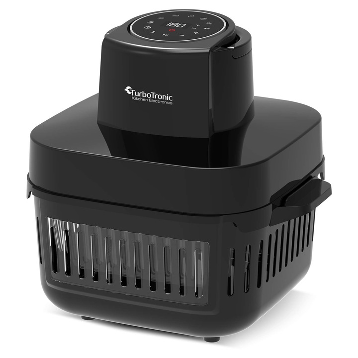 Friteuza TurboTronic TT-AFG6, 1600W, 6L, termostat reglabil 50-180C, negru