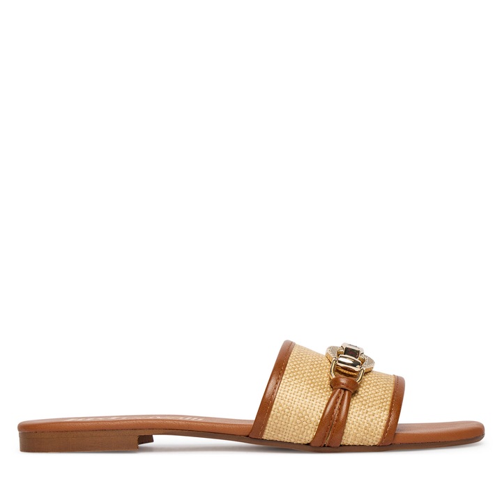 Papuci dama, Just Cavalli, piele ecologica, bej