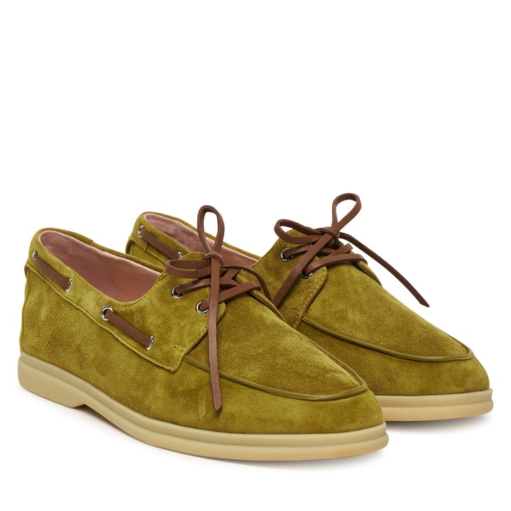 Mocasini dama, Coccinelle, piele naturala, verde, eleganta, confort