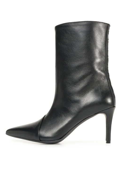 Botine femei, Eva Longoria, piele naturala, negru, 35 EU