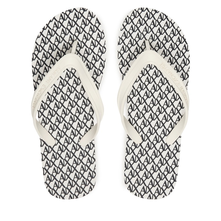 Slapi dama, Armani Exchange XDQ010 XV700, alb, plastic