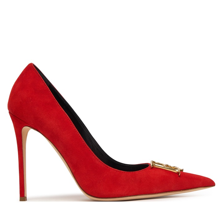 Női cipők, Elisabetta Franchi, tűsarkú, valódi bőr, piros
