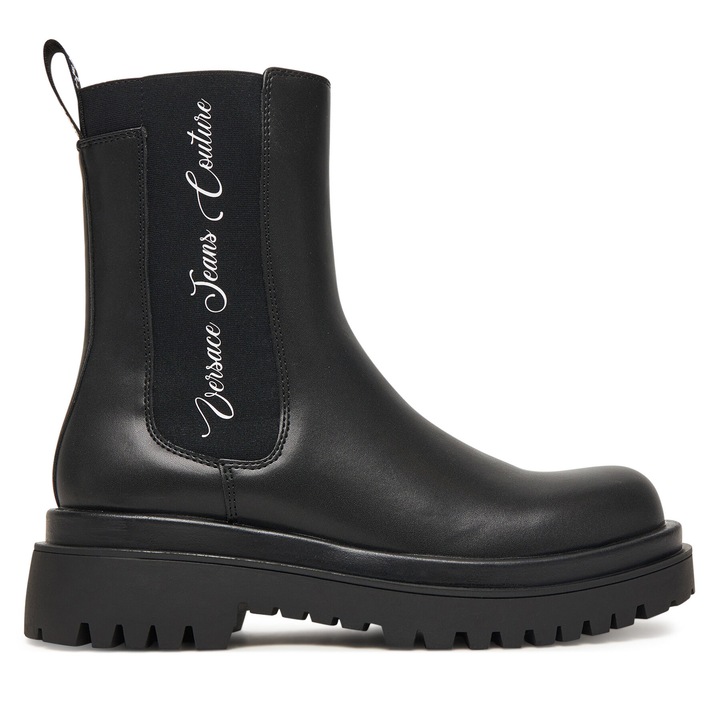 Botine dama, Versace Jeans Couture, ecologice, negru, 35 EU