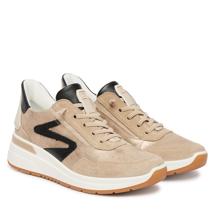 Tenisi Ara din piele naturala bej, Bej