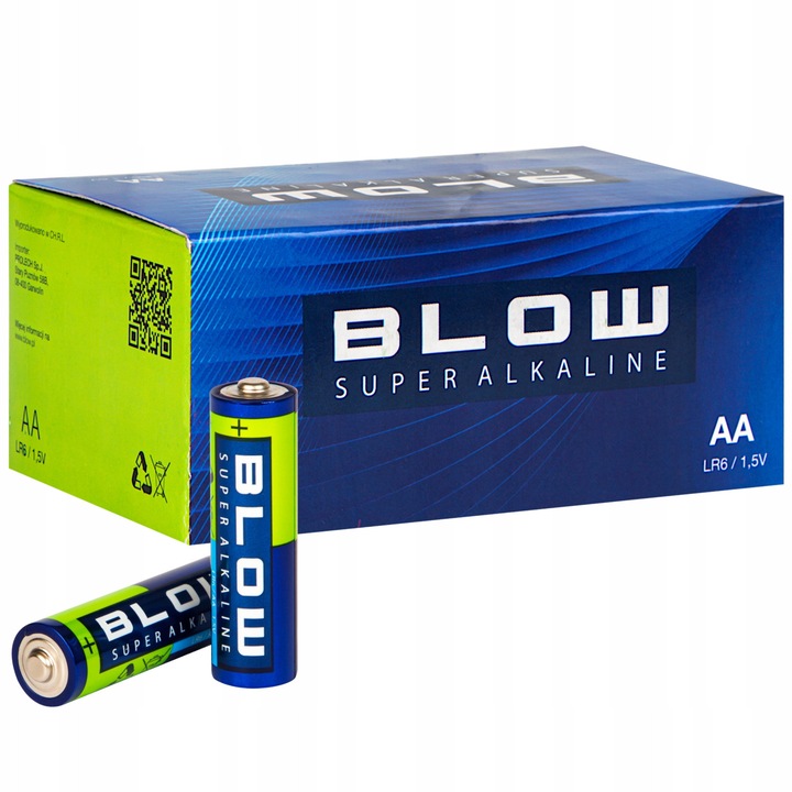 Baterii alcaline AA Blow, LR6, tensiune 1, 5 V, set de 40 bucati