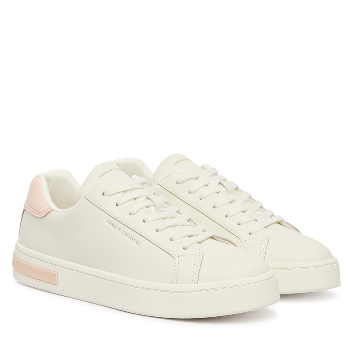 Női teniszcipő, Armani Exchange, valódi bőr, fehér