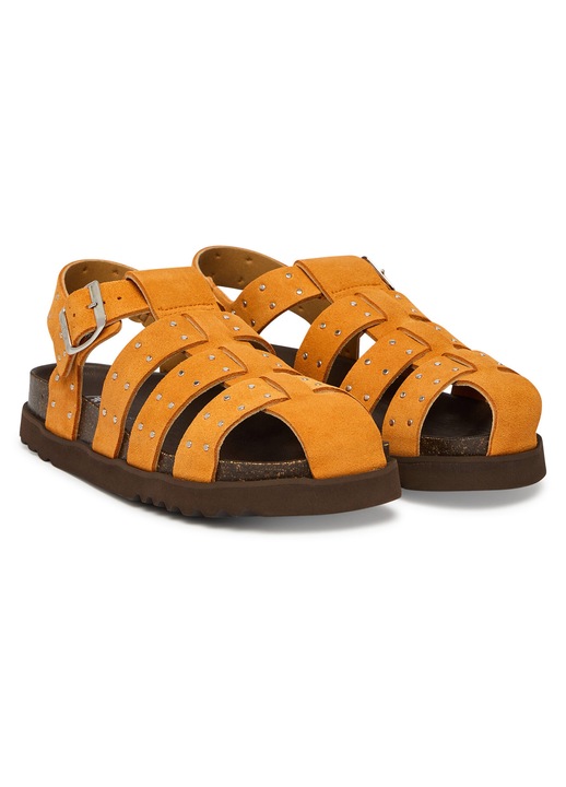 Női szandál, Scholl, természetes bőr, barna