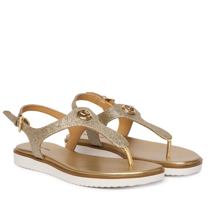 Női szandál, Michael Michael Kors, természetes bőr, arany, szintetikus anyag
