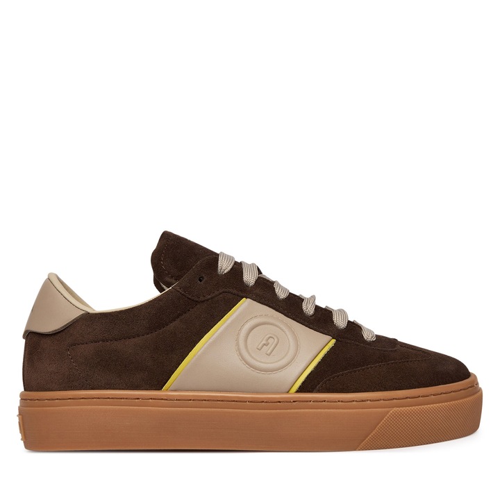 Női tornacipő, Furla, természetes bőr, barna, szintetikus anyag, 41 EU