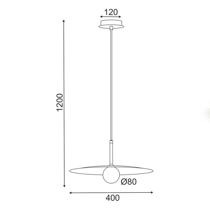 Lustra Aca Lighting, model Afinar, 1 lampa, alb, 28W, IP20