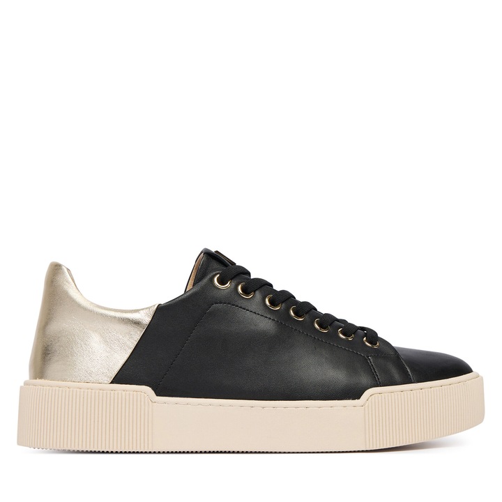 Дамски обувки, Hogl, естествена кожа, черен, естествена кожа, синтетичен материал, Черен, 39