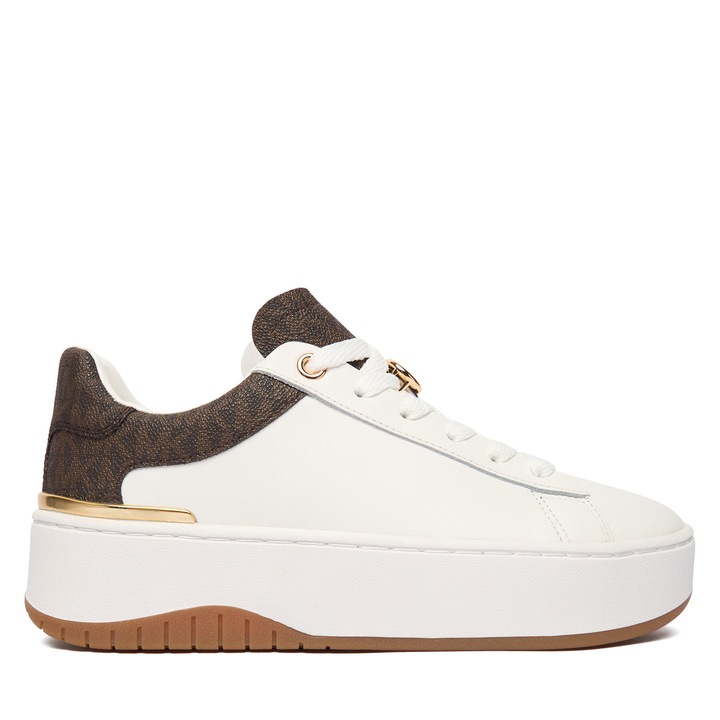 Női tornacipő, Michael Michael Kors, valódi bőr, fehér, vastag talp