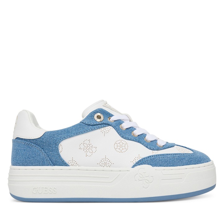 Női tornacipő, Guess, műbőr, fehér, platform