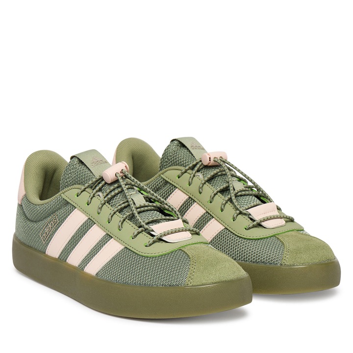 Noi tornacipo, Adidas, textil es velur, zold/rozsaszin - 654875, Zöld/Rózsaszín