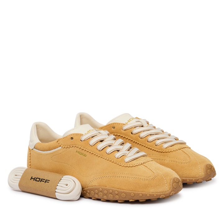 Tenisi dama, Hoff, piele intoarsa, confortabili, maro