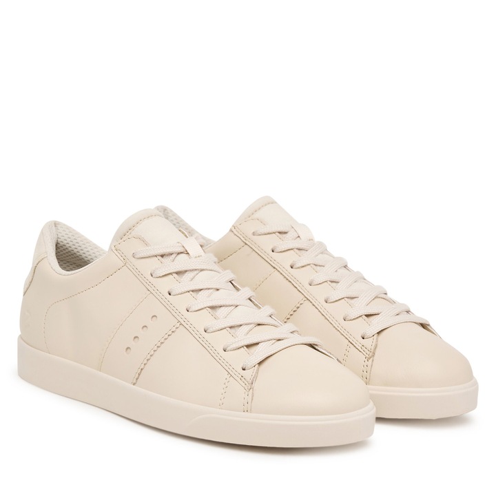 Női tornacipő, Ecco, természetes bőr, bézs, szintetikus anyag