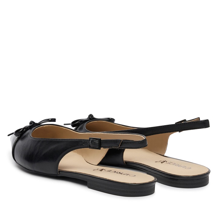 Balerini 9-29401-46, Caprice, Piele naturala, Negru
