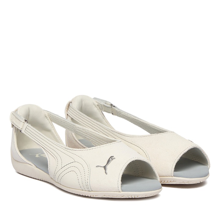 Balerina cipő 404839, Puma, Valódi bőr, Fehér