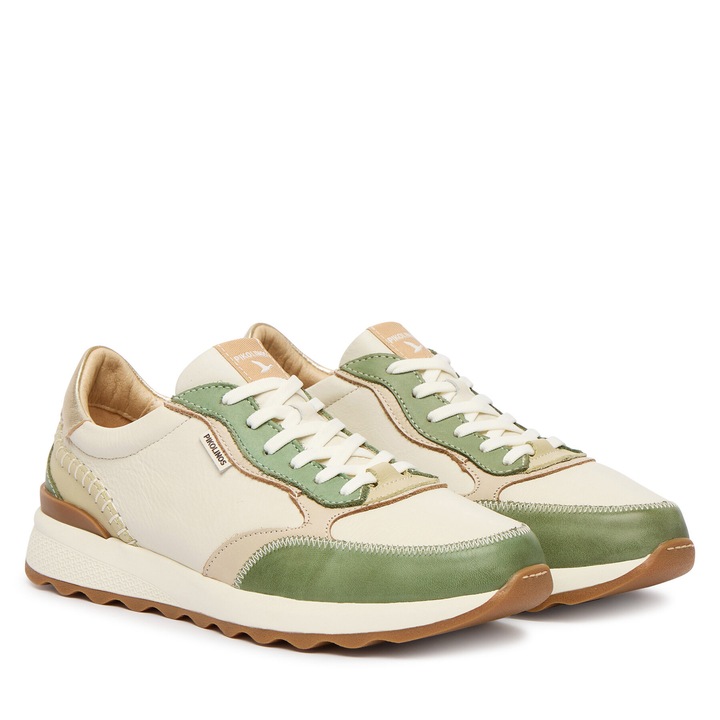 Női tornacipő, Pikolinos, természetes bőr, zöld