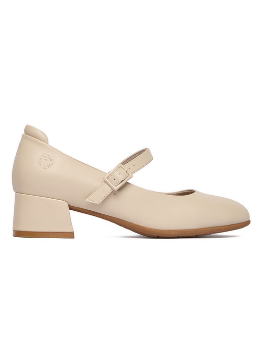 Pantofi dama, Go Soft, piele ecologica, bej