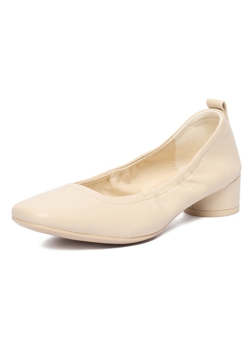 Pantofi dama, Gino Rossi, piele naturala, toc mic, bej