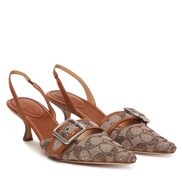 Pantofi dama, Coach, piele naturala, maro, 40.5 EU