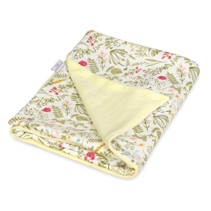 Бебешко одеяло, Лука, Вело, 75x100см, памук и велур, шарено, многоцветно